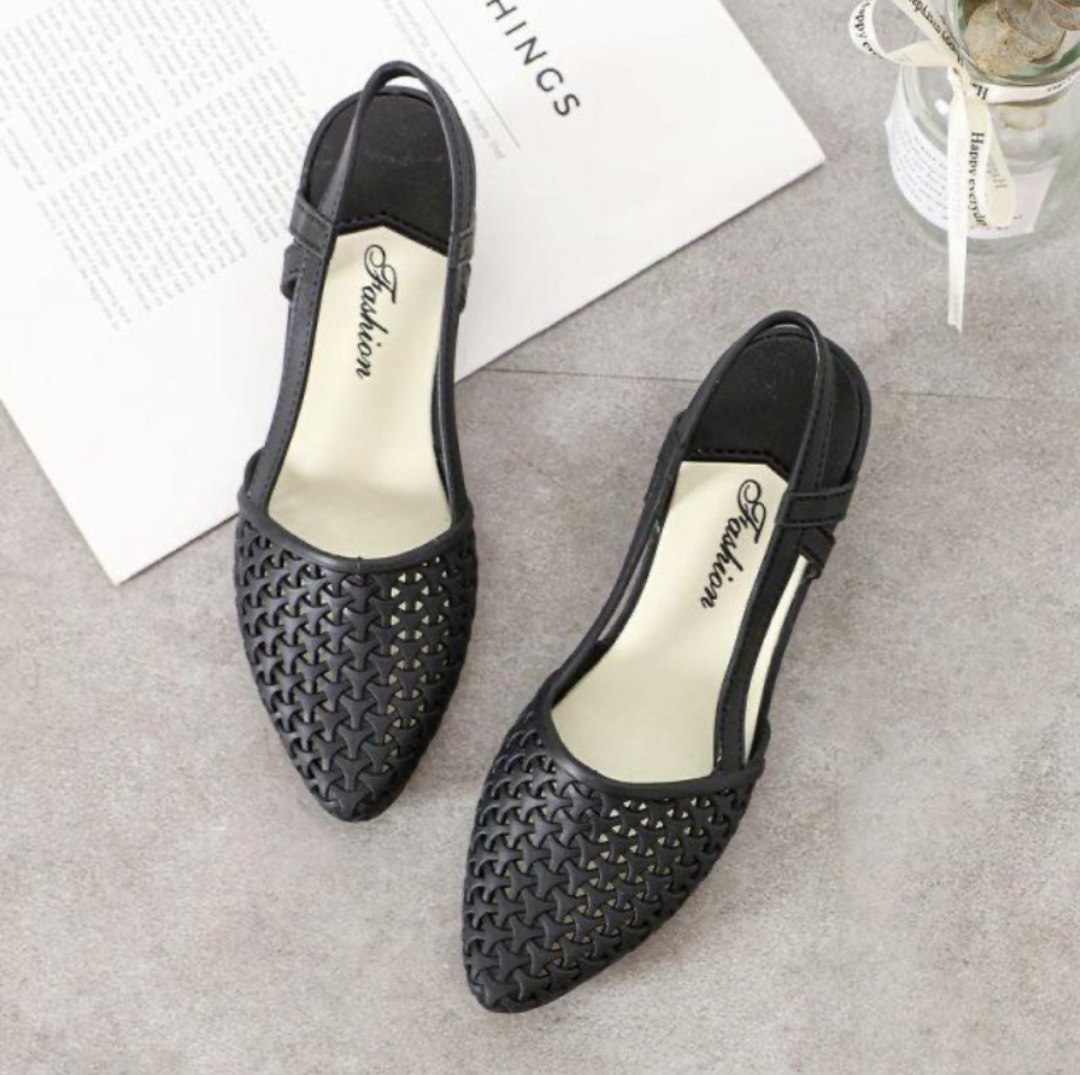 Women Fashion heel shoes- Korean Style - ZAY SHEEN Black -01