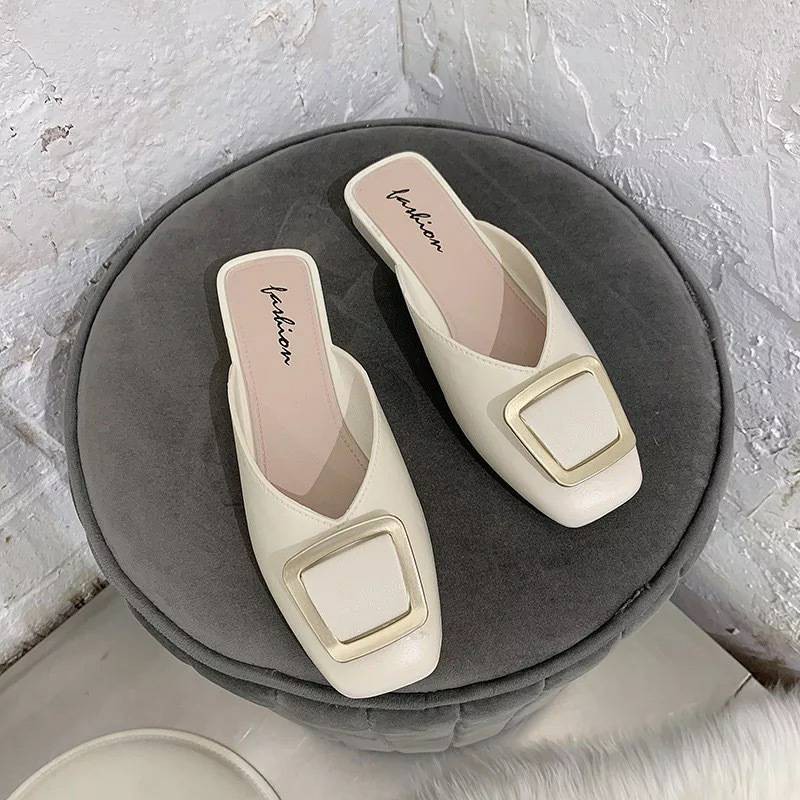 Women’s Low Heel Office Work Shoes - ZAY SHEEN Cream
