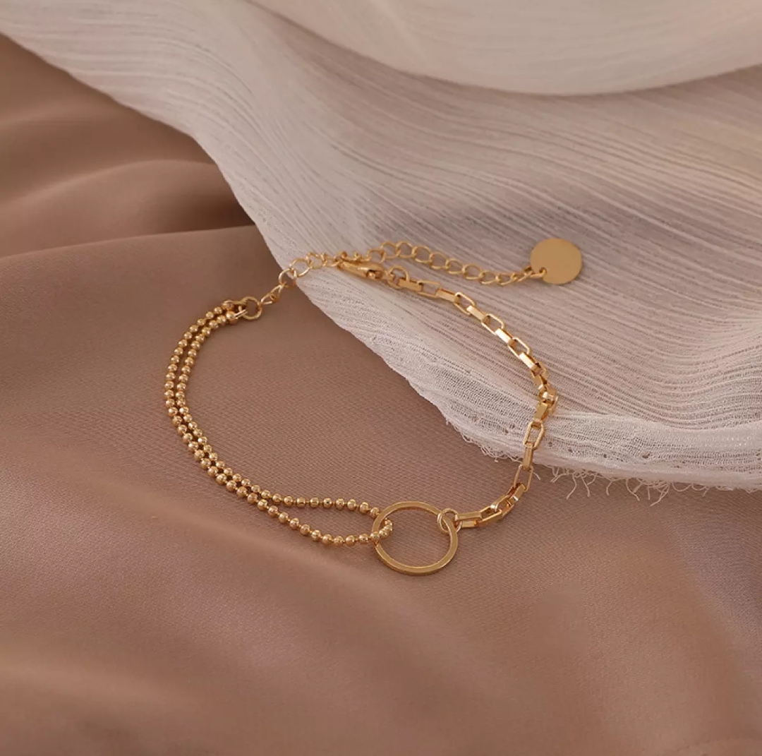 Korean style O shape bracelet - ZAY SHEEN - Gold 02