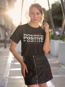 How to Style Black THINKING POSITIVE Tee